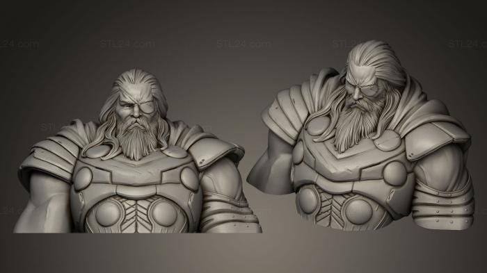 Бюсты монстры и герои (Король Тор, BUSTH_0194) 3D модель для ЧПУ станка